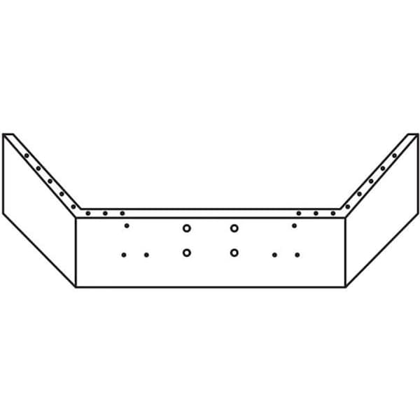 Ilc Replacement For Peterbilt 357 Sba Year 2003 12In Chrome Break Back Style Bumper W/ Center Tow Hitch WZ-EKH5-B - main
