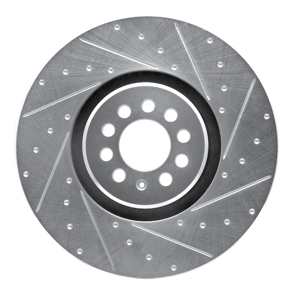Dynamic Friction Co DFC Brake Rotor - Drilled and Slotted - Silver 631-74025D - main