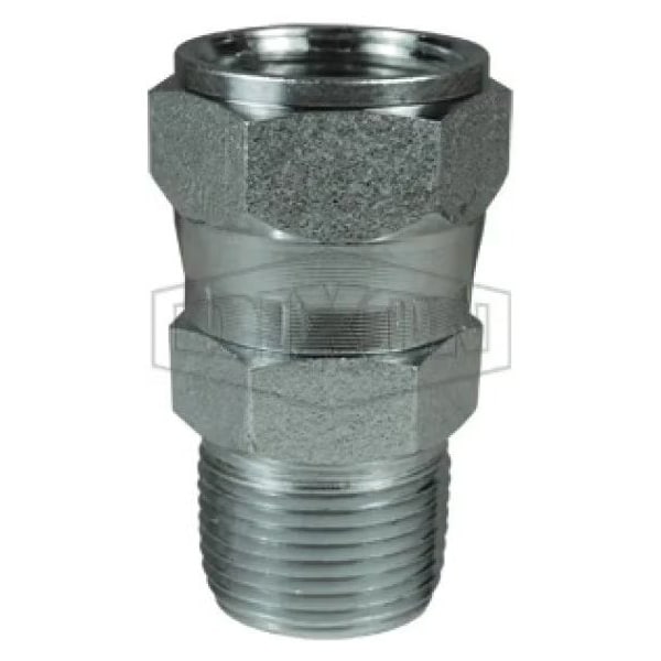 Dixon Hose To Pipe Fitting, 1-5/16-12 x 1-1/2 in Nominal, 37Deg Female JIC Swivel x MNPT, Steel, Domestic 6505-16-16 - main