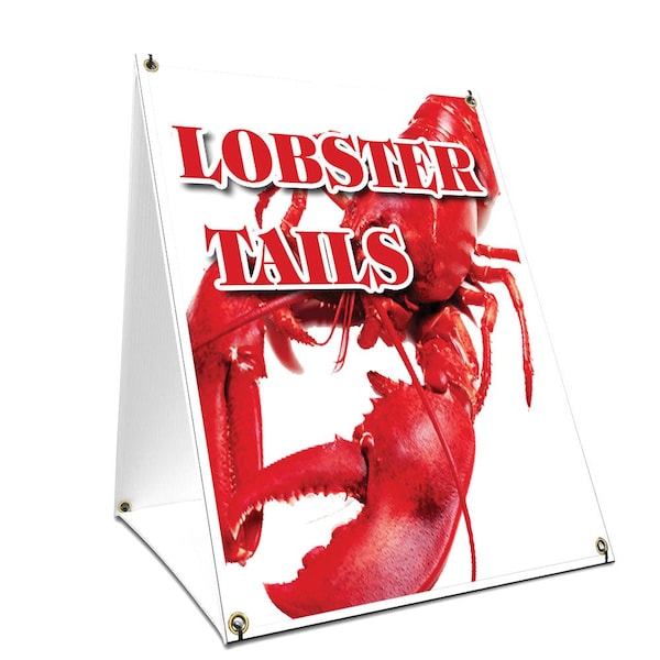 Signmission Lobster Tails, 36 Inch x 24 Inch A-frame Yard Sign, Plastic Sign SBC-2436-Lobster Tails - main