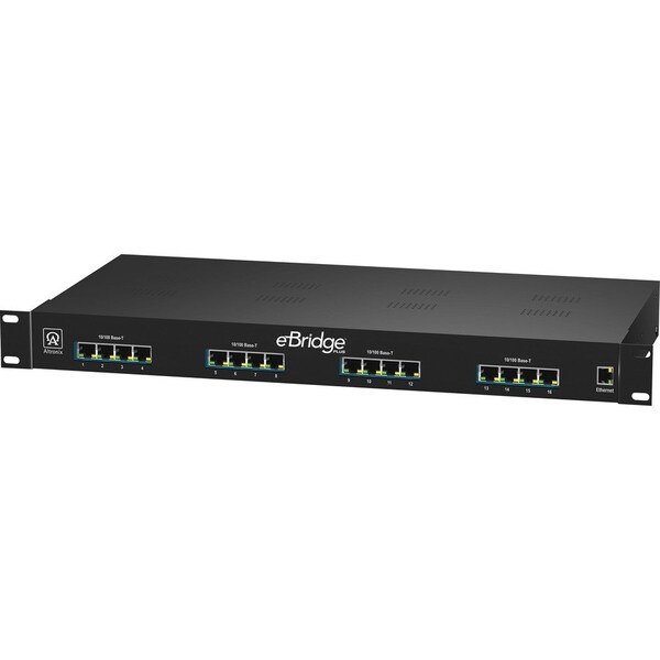 Altronix PoE Extender, 8-1/2" D x 19-1/8" W, Black EBRIDGE16PCRX - main