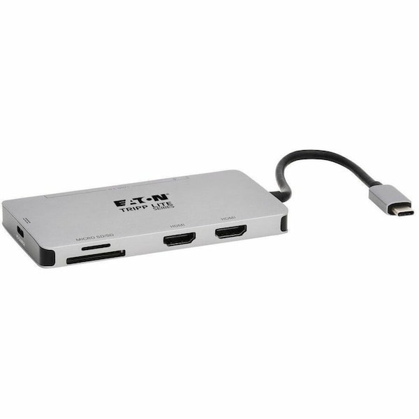 Eaton Tripp Lite Series USB-C Dock, Dual Display - 4K 60 Hz HDMI, USB 3.x 5Gbps Hub Ports, Memory U442-DOCK8-GG - main