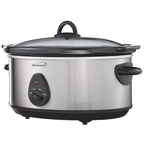 Brentwood Industries 8.0 Quart Slow Cooker Stainless Steel 75083289M - main