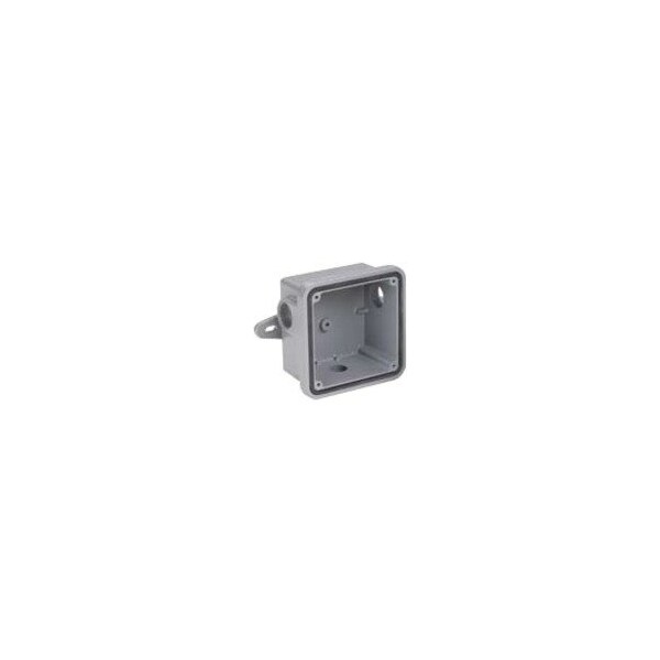 Federal Signal Gasketed Weatherproof Back Box, 4.53 in W, 4.53 in H, 2.43 in Depth, Cast Aluminum, Gray WB - main