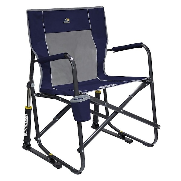 Gci Outdoor Freestyle Rocker Chair, 25 in OAW, 24 in OAD, 34.8 in OAH, Fabric/Plastic/Steel, Indigo Blue 37060 - main