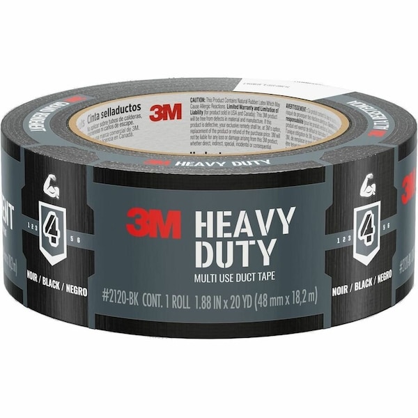 3M Duct Tape, Heavy-Duty, 20 yd L, 1.88 in W, Black 2120-BK - main
