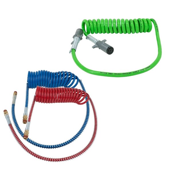 Mytee Products Air Brake Coil Assembly Kit 1 7-Way ABS Coil 15ft Green 48in x 12in Leads, 1Air Brake MP-ABCA15-KIT - main