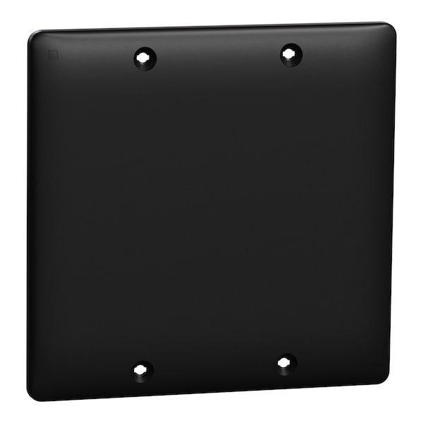 Square D Blank Plate, X Series, 2 Gang, Black, Matte, Number of Gangs: 2 Polycarbonate, Matte Finish, Black SQWS140002BK - main