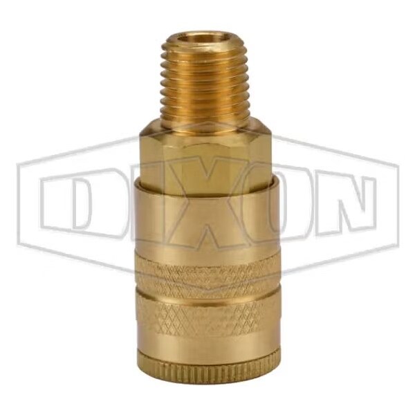 Dixon Air Chief Industrial Automotive Male Quick Connect Coupler, 1/8-27 Nominal, 300 psi Pressure, Brass, DC2101 - main