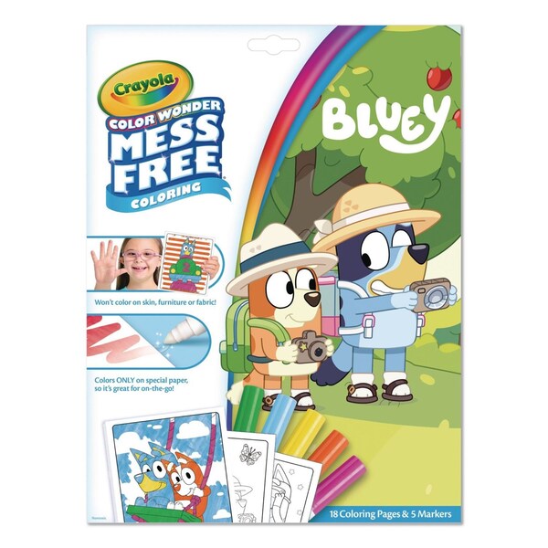 Crayola Color Wonder Bluey Coloring Book, Ages 3 and Up, 18 Pages 75-2805 - main