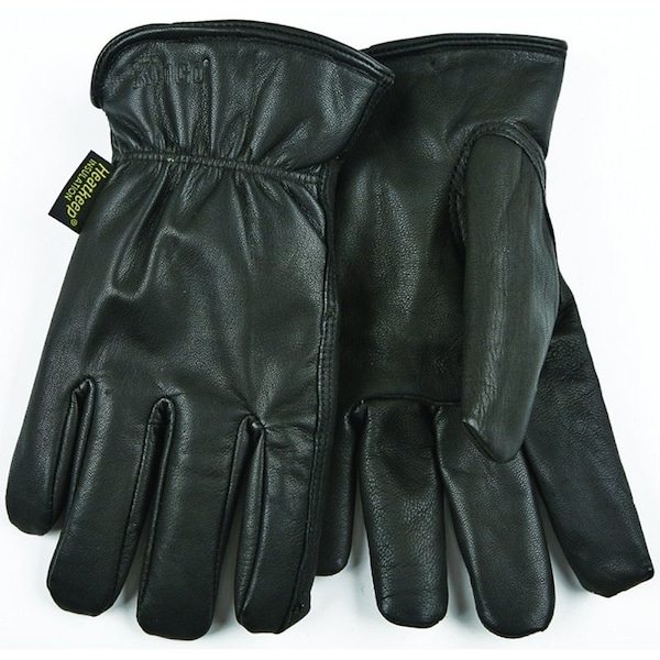 Heatkeep Driver Gloves, Men's, XL, 1014 in L, Keystone Thumb, EasyOn Cuff, Goatskin Leather, Black 93HK-XL - main