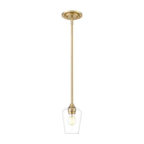 Z-Lite Joliet Burnished Brass 1 Light Pendant 473MP-BBR - main