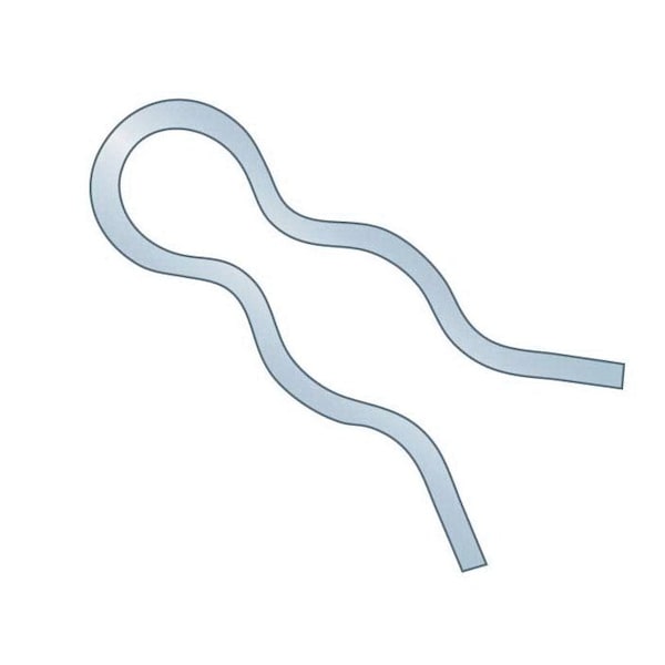 Huyett Hair Pin, Zinc Plated Spring Steel, 0.032 in Wire Dia x 0.656 in Length BPXZ-121 - main