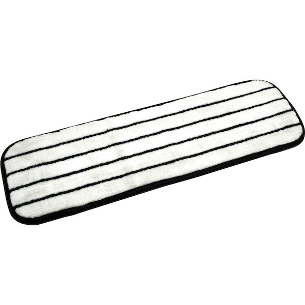 3M 18 in Flat Mop Pad, Hook-and-Loop Connection, Cut-End, White, Microfiber, PK10 55594 - main