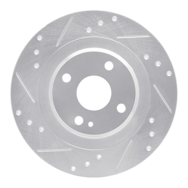 Dynamic Friction Co DFC Brake Rotor - Drilled and Slotted - Silver 631-80072L - main