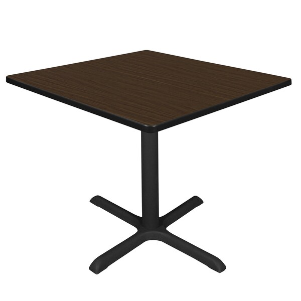 Regency Square Cain Medium X-Base Breakroom Table, 36 in W, 36 in L, Neo Walnut TB3636NW - main