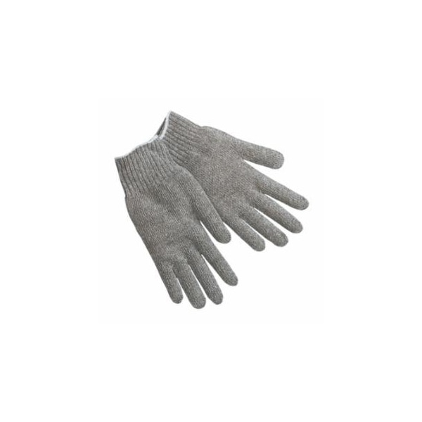 Mcr Safety String Knit Gloves, Large, Hemmed, Regular Weight, Natural, 12PK 127-9510LM - main