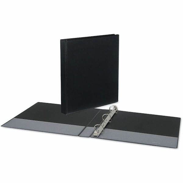 Universal Economy D-Ring Vinyl View Binder, 1 Capacity, Black UNV20741*** - main