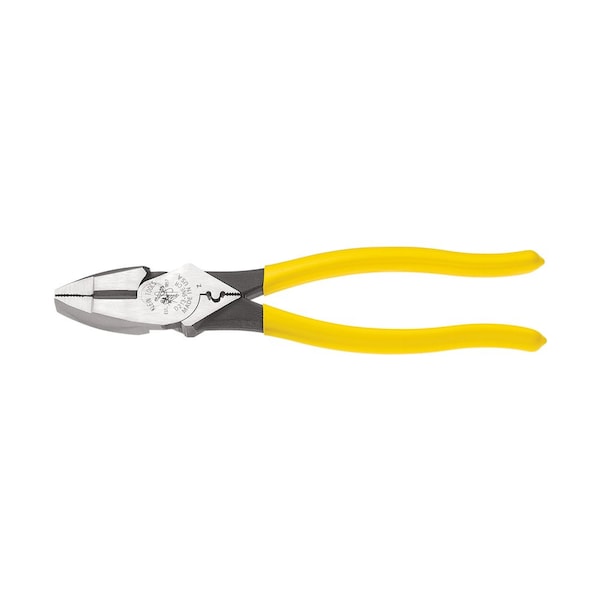 Klein Tools 9 3/8 in Linemans Plier High Leverage w/ Wire Crimper, Steel D213-9NE-CR - main