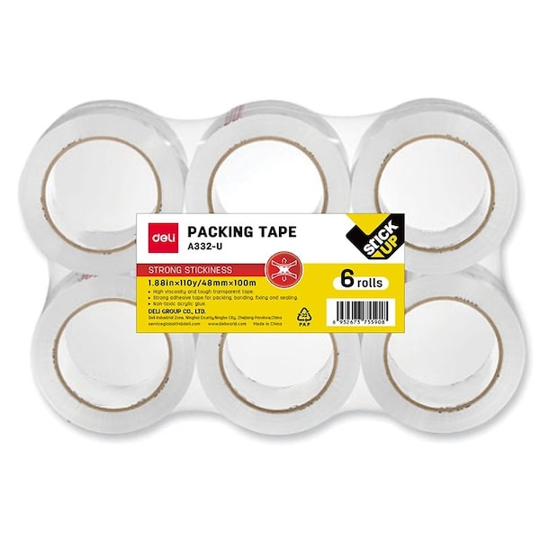 Deli Packing Tape 110yd x 1.88in, 3in Core, Industrial Strength, 36PK EA332-U - main