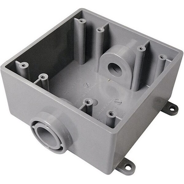 Cantex 5133371U 0.75 in. PVC 2 Gang FSC Outdoor Switch & Outlet Box 3020815 - main