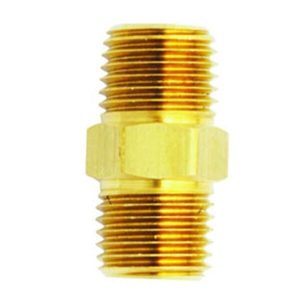 Homepage S646 Male Hexagon Brass Fittings Nipple 0.25 in. NPT HO380068 - main