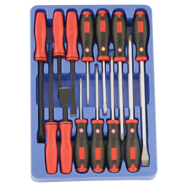 Genius Tools 13 Piece Pry Bar, Carbon Scraper & Tang-Thru Screwdriver. MS-013 - main