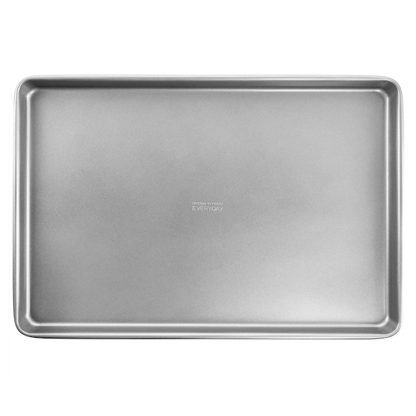 Martha Stewart Everyday Bakeaway 15 x 10 Inch Nonstick Carbon Steel Cookie Sheet in Silver 128702.01 - main