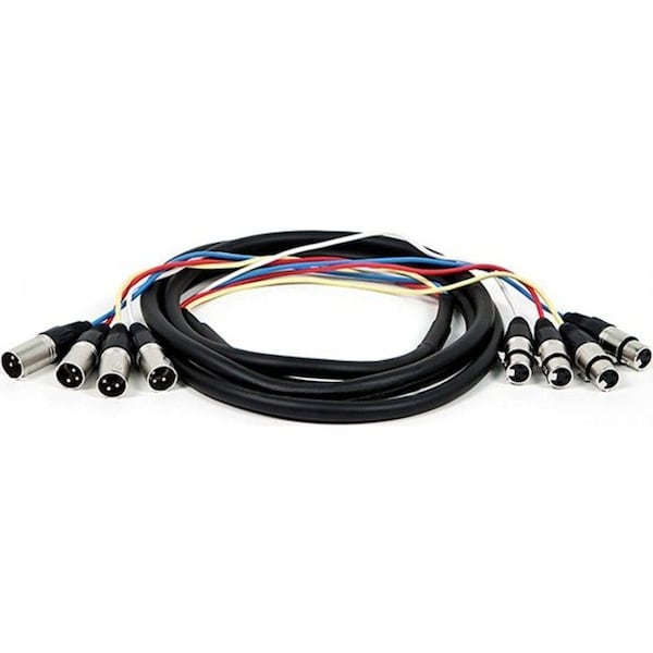 Monoprice 10ft 4-Channel XLR Male to XLR Female Snake Cable 8765 - main