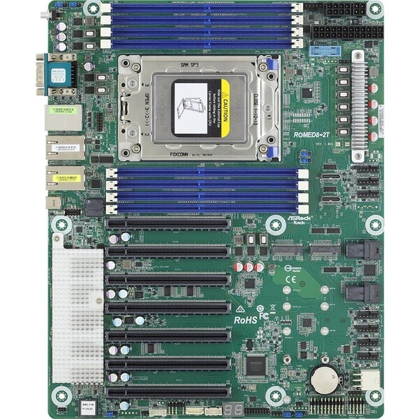 Asrock RACK ATX SERVER MOTHERBOARD SP3 LGA4094 AMD EPY 7002/7001 ROME SERIES PROCESSOR ROMED8-2T - main