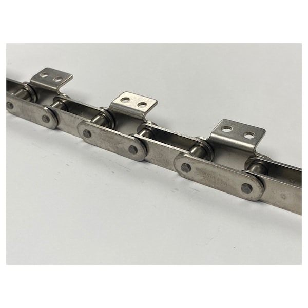 Hkk Chain HKK Double Pitch Riv Standard Conveyor w/A-2 Att Every 2nd P on Pin Link, 1P, .312 Dia x 5/16 W DC040RA2E2P - main