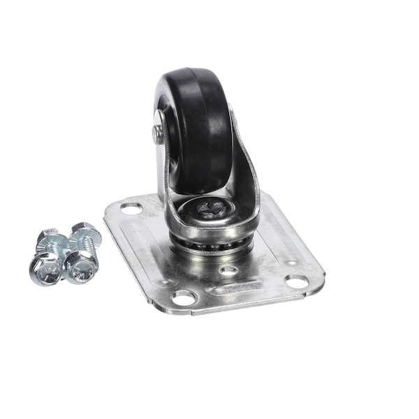 Glastender Caster without Brake, Swivel Plate, with Screws, 2 1/2in 06001560 - main