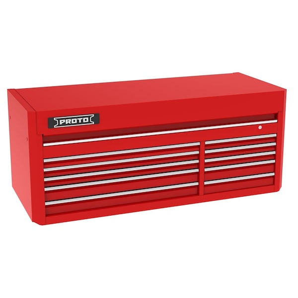 Proto 550 Series Top Chest, 10 Drawer, Red, Steel, 66 in W x 27 in D x 27 in H J556627B-10RD - main