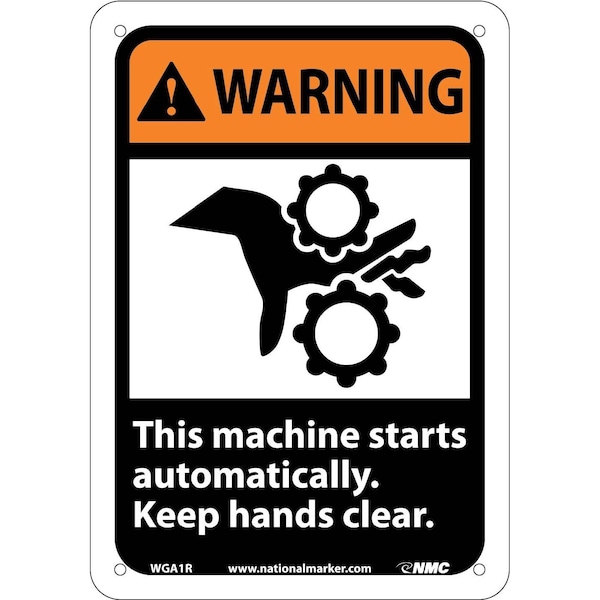 Nmc Warning This Machine Starts Automatically Sign WGA1R - main