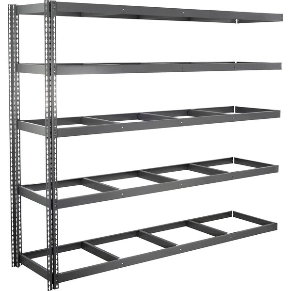 Global Industrial 5 Shelf, Standard Duty Boltless Shelving, Add On, 96"W x 24"D x 72"H, No Deck B3163959 - main