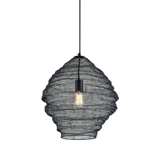 Troy Lighting Wabi Sabi 1 Light Pendant 18 In. Soft Black F6772-SBK - main