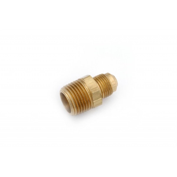 Midland Industries 38 Outside Diameter Tube 45 Degree SAE Flare x 12 Male Pipe Thread Straight Brass 704048-0608 - main