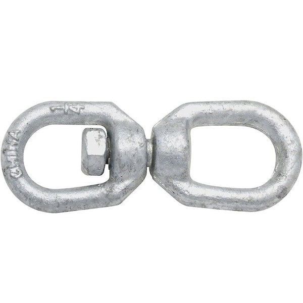 National Hardware 3252BC Series Chain Swivel, 1/4 in Trade, 850 lb Working Load, Steel, Galvanized N241-075 - main