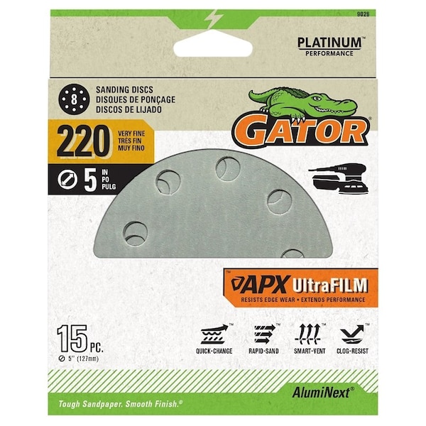Gator DISC SANDING 8H H&L 220GRT 5IN 9026 - main