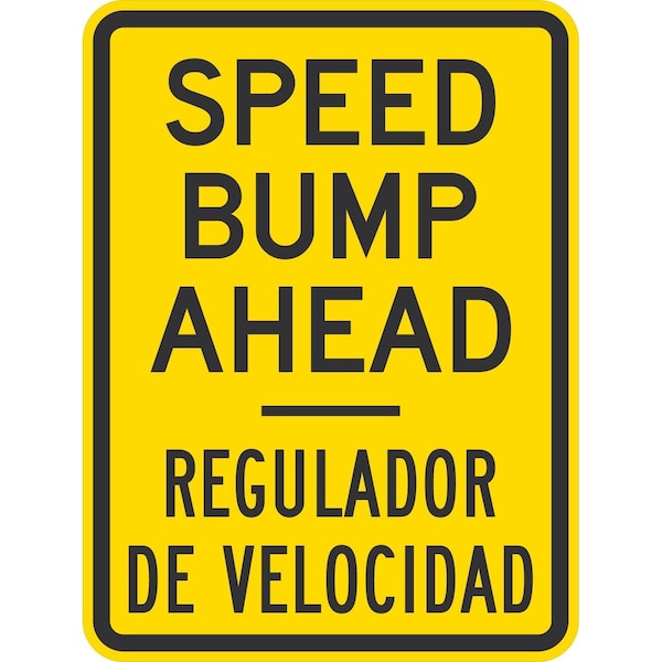Lyle Speed Bump Ahead Regulador De Velocidad, 18x24, High Intensity Prismatic, Yellow G-10380-HI_18x24 - main