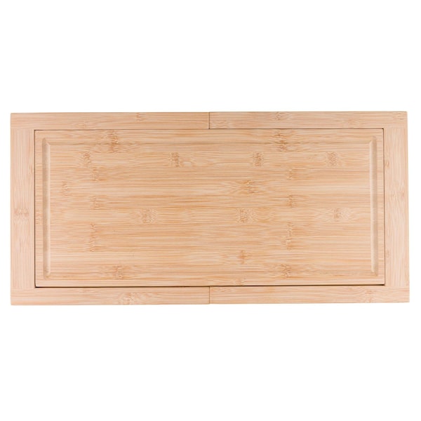 Classic Cuisine Over the Sink Cutting Board Expandable Bamboo Chopping Board Juice Groove and Slip-Resistant Grips 82-KIT2011 - main