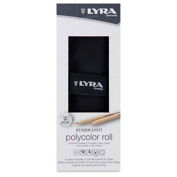 Lyra Rembrandt Polycolor Colored Pencil Roll, Assorted Colors, 24-Piece Set L2004240 - main