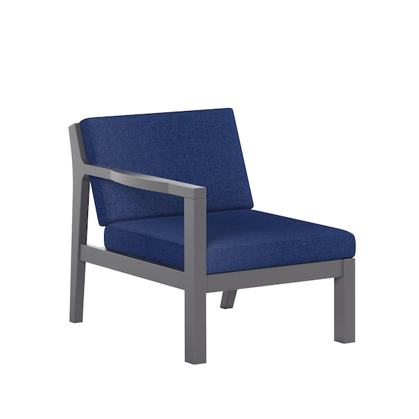 Polybird BREEZE DEEP SEAT SECTIONAL PIECE RIGHT CHAIR CHARCOAL POLYBIRD P102-CH-CANA - main