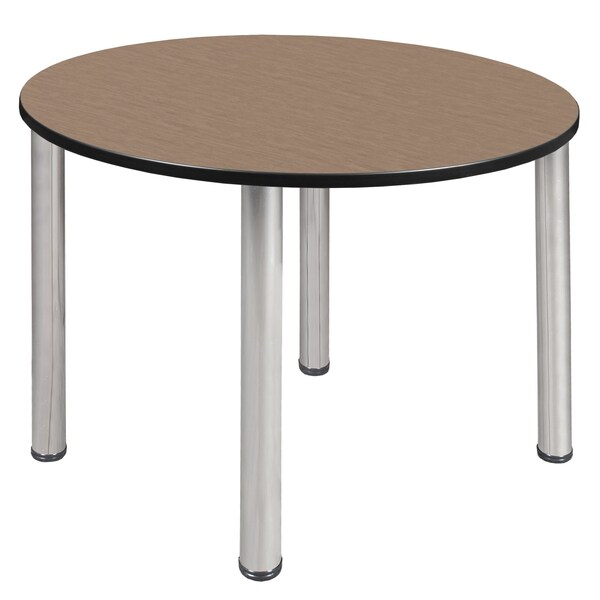 Regency Round Kee Large Breakroom Table, 48 in W, 48 in L, Noble Oak TB48RNDNOBPCM - main