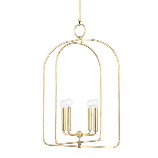 Mitzi Mallory 4 Light Pendant 2.25 In. Gold Leaf H512701L-GL - main