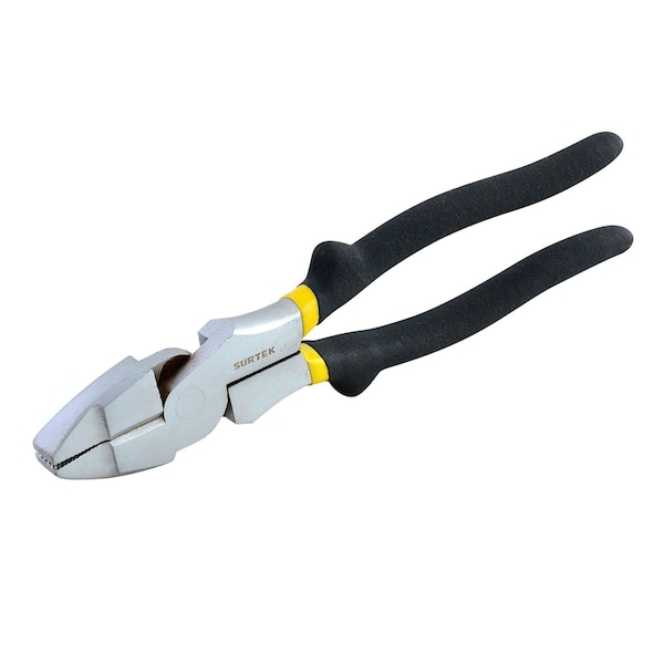 Surtek Electrician Plier Rubber Grip Handle 9in Side Cut 979R - main