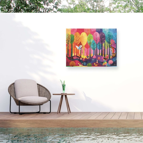Trademark Fine Art Outdoor Canvas Art Michael David Ward 'Grand Adventurers' Wall Art for Patios, or Gardens GRL01140-OC2432WR - main