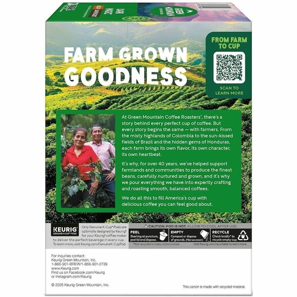 Green Mountain Coffee Coffee, Dark Magic Decaf Extra Bold, Pod, Decaffeinated, Ground, 2.4 lb, 96 PK 4067 - main
