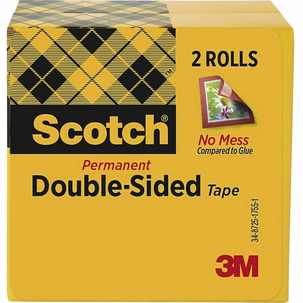 3M Double Sided Tape, 1/2x900 in., PK2 665-2PK - main
