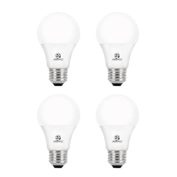 Energetic Lighting 60-Watt Equivalent 3000K A19 Dimmable LED Light Bulb in Warm White, 4PK YGA03C70-830-4P - main